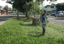 Secretaria de Meio Ambiente trabalha com equipes nesta manhã (22)