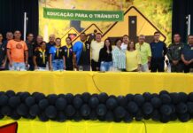 Abertura do Maio Amarelo 2025 contou com a presença da presidente do Conselho Estadual de Trânsito em Mundo Novo