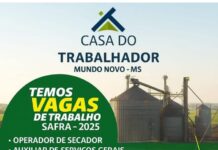 Empresa Copagril realizará entrevistas de emprego na Casa do Trabalhador de Mundo Novo
