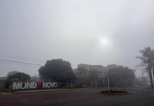 Com mínima de 10°C para está terça-feira (10), Mundo Novo acorda com forte neblina