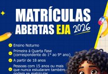 Educação de Mundo Novo informa matrículas abertas para o EJA na Escola Carlos Chagas