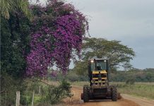 Estradas e Rodagens em ação: manutencão na estrada do Cascalho e porto Isabel